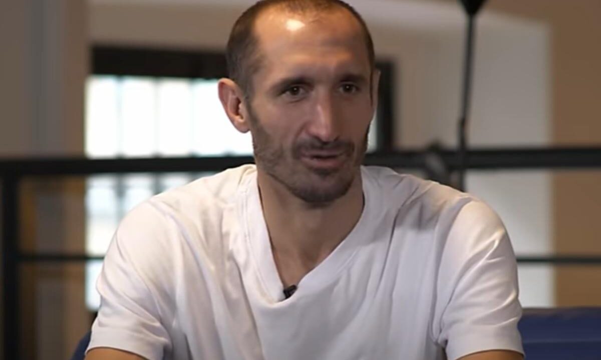 Giorgio Chiellini durante una intervista