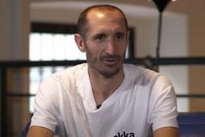 Giorgio Chiellini durante una intervista
